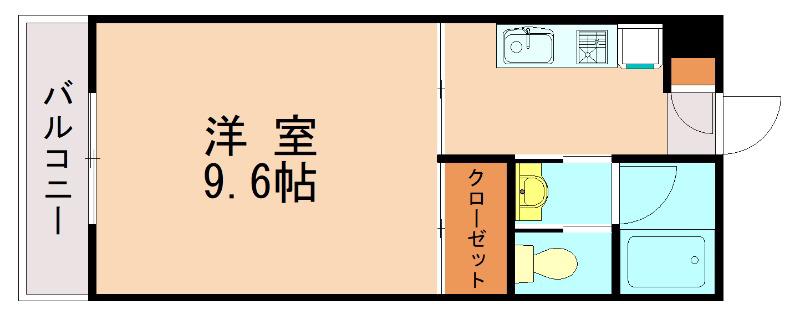 ユースピア油比(1K/1階)の間取り写真