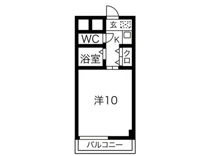アビタシオンSEI(1K/3階)の間取り写真