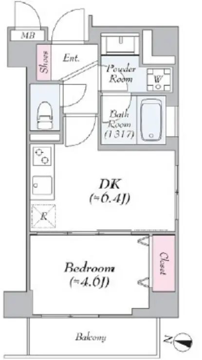 グランジュール明大前 1階階 間取り