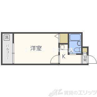 アクエルド大淀(1K/7階)の間取り写真