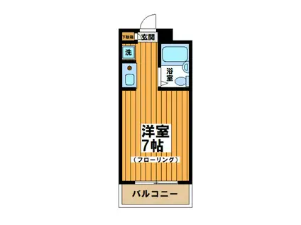 藤和シティスクエア桜上水(ワンルーム/2階)の間取り写真