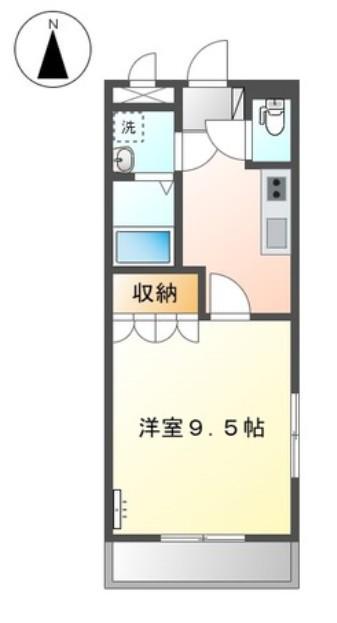 アメニティ市原(1K/1階)の間取り写真