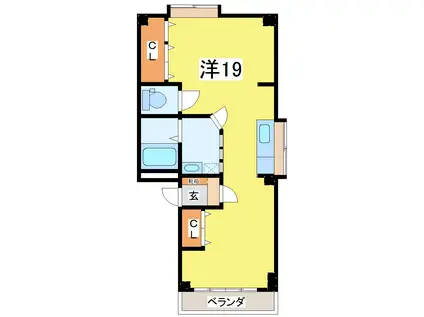 バウム・ドルフ(1LDK/3階)の間取り写真