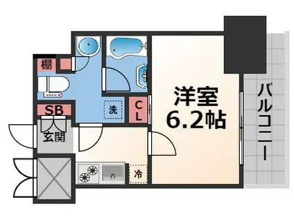 セイワパレス大今里(1K/7階)の間取り写真