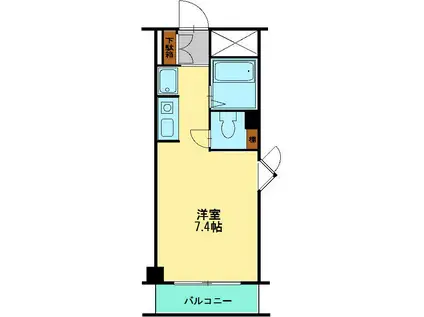 柳町新田ビル(ワンルーム/2階)の間取り写真