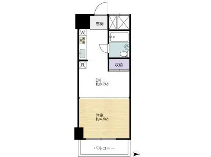 錦糸町ハイタウン(1K/12階)の間取り写真