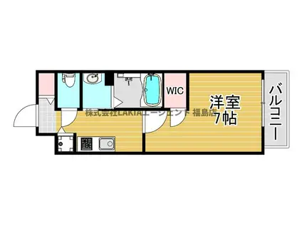 エスリード西九条レジデンス(1K/3階)の間取り写真