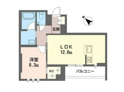 コンフォーザ(1LDK/1階)の間取り写真