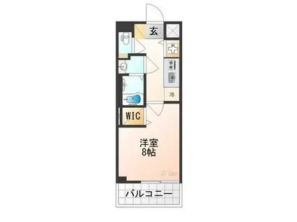 ベラジオ雅び京都洛北ガーデン(1K/2階)の間取り写真