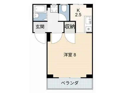 オータム・ライトI(1K/3階)の間取り写真