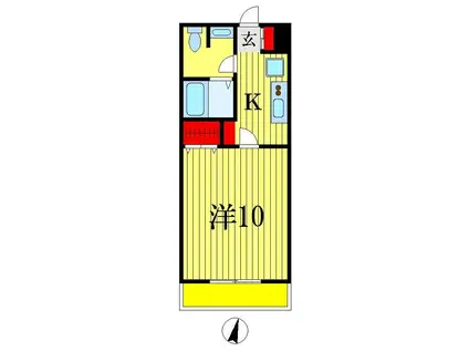 BIZ STAY 千葉・蘇我(1K/2階)の間取り写真