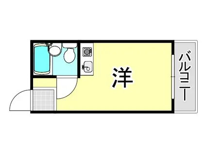 ダイドーメゾン塚口(ワンルーム/4階)の間取り写真