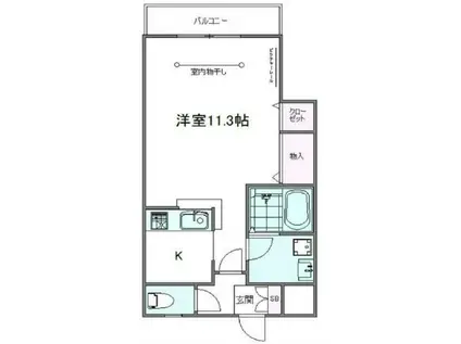 パストーンハウス(1K/1階)の間取り写真