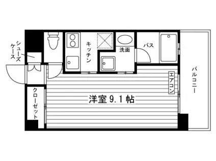 AYANAS目白中落合(1K/3階)の間取り写真