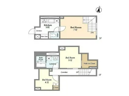 コンフォリア本駒込一丁目 旧リビオメゾン本駒込(3K/2階)の間取り写真