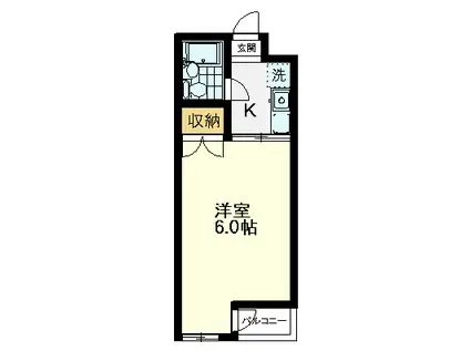 アメニティコウヤマ第12ガーデン(ワンルーム/1階)の間取り写真