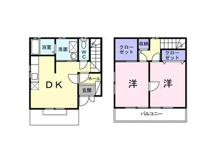 CHERIR(2DK/1階)の間取り写真