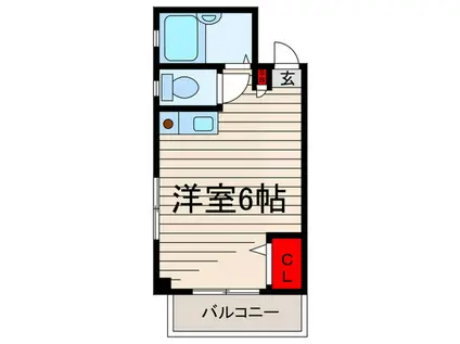 エトアール西葛西(ワンルーム/3階)の間取り写真