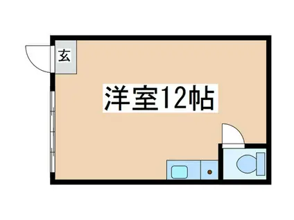 カーサ ヒル(ワンルーム/B1階)の間取り写真