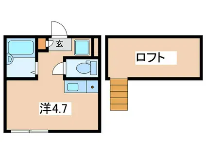 イクタスきらら(ワンルーム/2階)の間取り写真