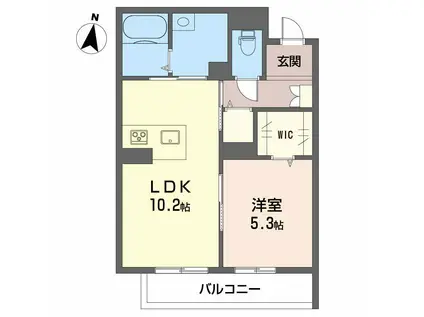 ローズガーデン三上(1LDK/2階)の間取り写真
