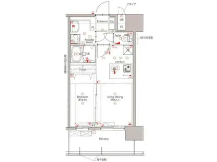 MAXIV新栄(1LDK/2階)の間取り写真