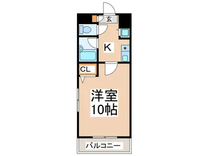 OSガーデン(1K/3階)の間取り写真