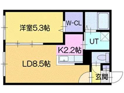 ラベンダーテラス(1LDK/1階)の間取り写真