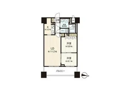 パークアクシス札幌植物園前(2LDK/14階)の間取り写真