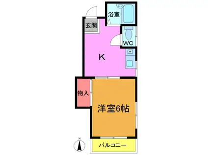 ビーブル・オザワ(1K/3階)の間取り写真