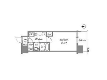 エスリード栄イーストスクエア(1K/5階)の間取り写真