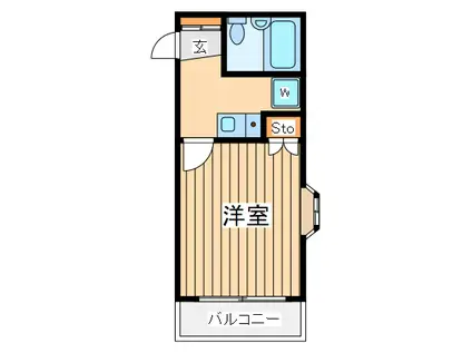 メゾンドール川崎(1K/3階)の間取り写真