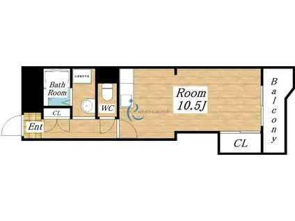 昭和エクセルビュー東大阪(ワンルーム/5階)の間取り写真