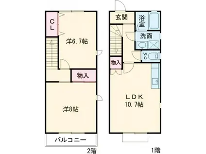 サンシャイン巴江(2LDK/1階)の間取り写真