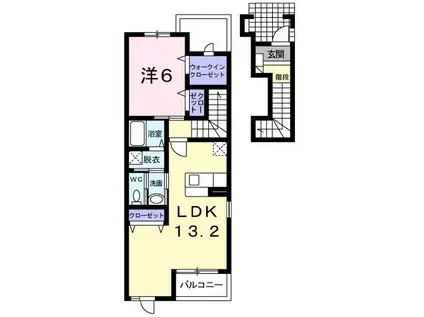 ベルコリーヌ(1LDK/2階)の間取り写真