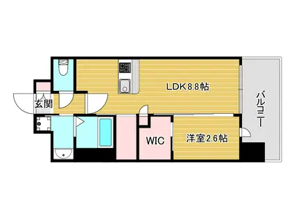 セレニテ難波グランデノール(1LDK/5階)の間取り写真