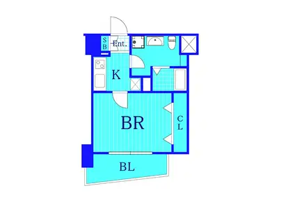 グリフィン横浜・ディアコート(1K/10階)の間取り写真