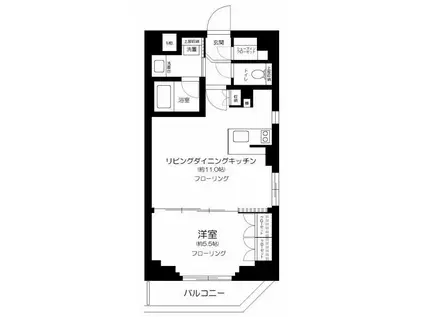 TAS田園調布レジデンス(1LDK/1階)の間取り写真