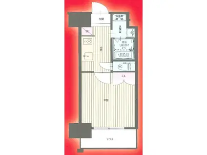 CLUB ORIENT BLD NO.122 福岡日赤通 ETERN(1K/5階)の間取り写真