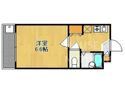 CASA III(1K/3階)の間取り写真