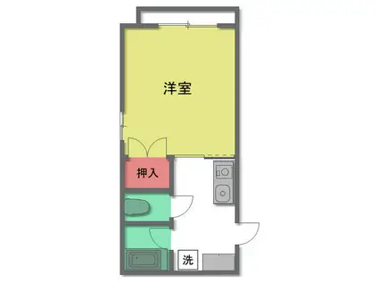 エトワール原町(1K/2階)の間取り写真