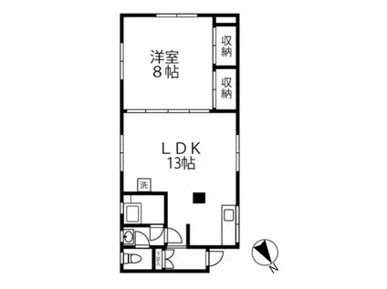 本牧第一マンション(1LDK/2階)の間取り写真