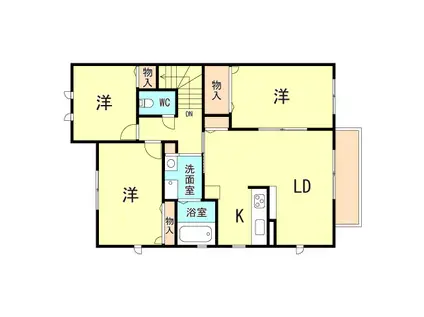 ラフィーネ須磨V(3LDK/2階)の間取り写真