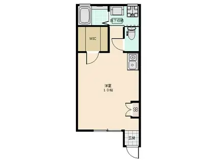 デュナミス祖師谷(ワンルーム/1階)の間取り写真