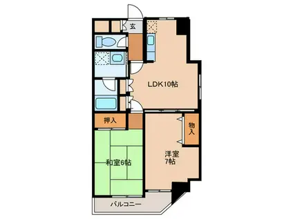 ヴェルディ豊島園(2LDK/3階)の間取り写真