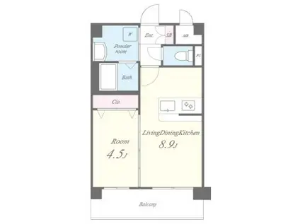 レトワール小笹(1LDK/3階)の間取り写真
