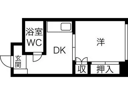 チサンマンション栄(1DK/10階)の間取り写真