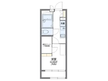 タウニー下連雀(1K/1階)の間取り写真