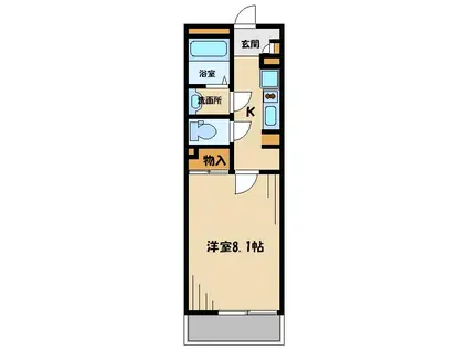 レオネクストコージーコートI(1K/2階)の間取り写真