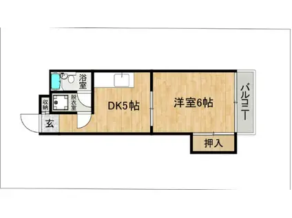 柴田ビル(1DK/3階)の間取り写真